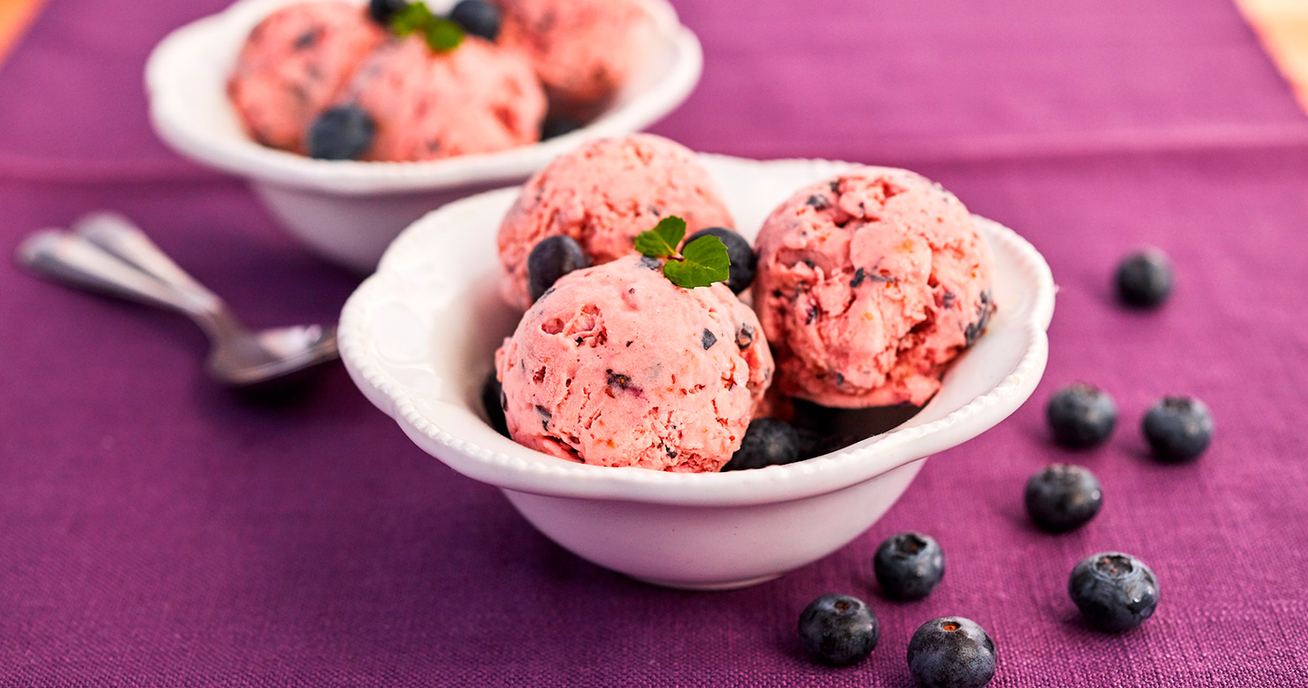 Helado de arándanos Exquisita Recetas dulces